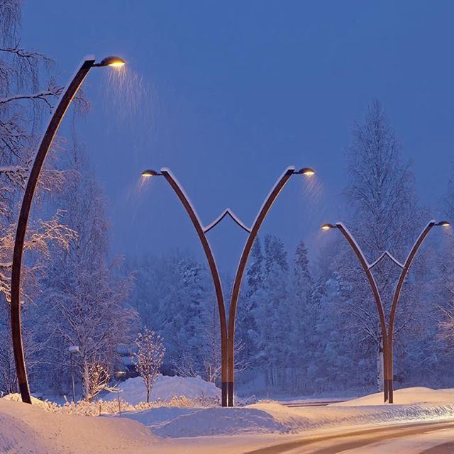 Tiang lampu jalan custom dekorastif